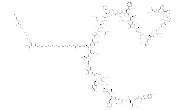 The structural formula of 99% Purity Tirzepatide peptide The structural formula of 99% Purity Tirzepatide peptide